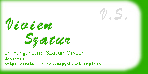 vivien szatur business card